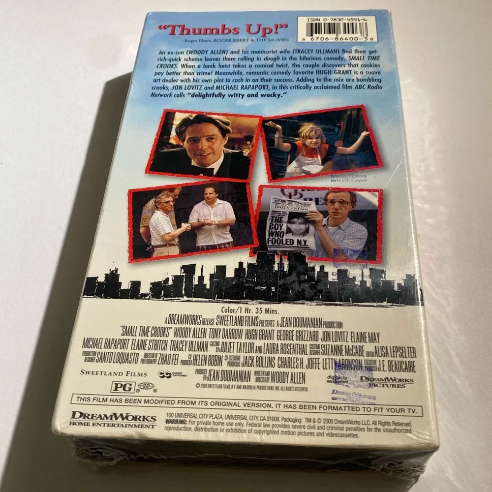 VHS Y2K Small Time Crooks Movie Woody Allen Film Video Cassette Tape